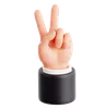 Victory Sign Hand Gesture