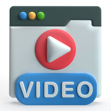 동영상  3D Icon