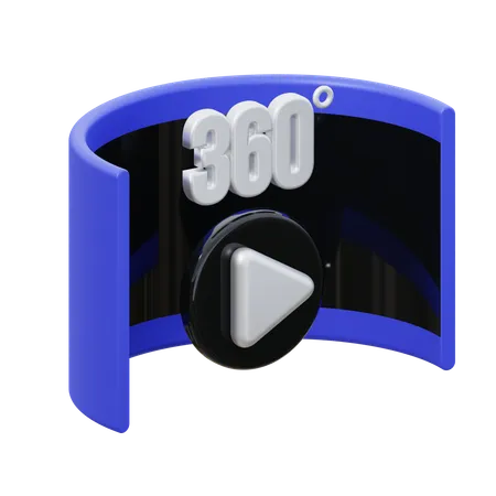 Vidéo à 360 degrés  3D Icon