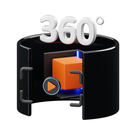 Vidéo à 360 degrés  3D Icon