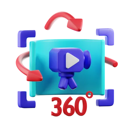 Vídeo de 360 grados  3D Icon