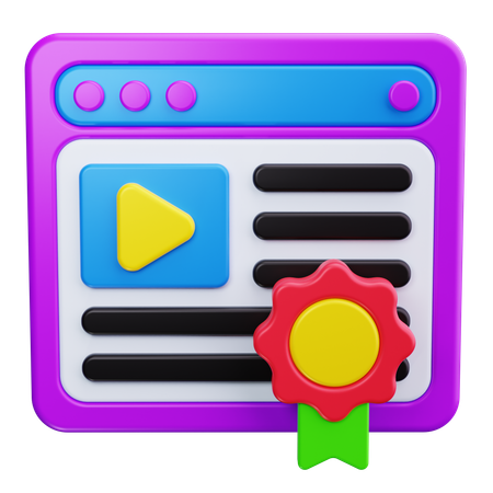 Videoabzeichen  3D Icon