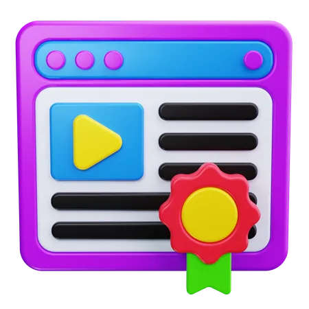 Videoabzeichen  3D Icon