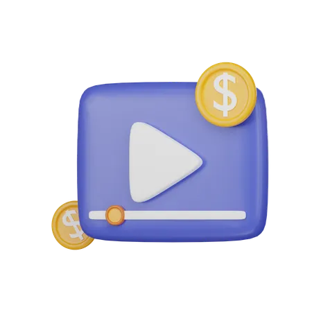 Video Ads 3 D Icon 3D Icon