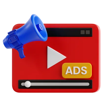 Video Ads  3D Icon