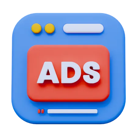 Video Ads  3D Icon