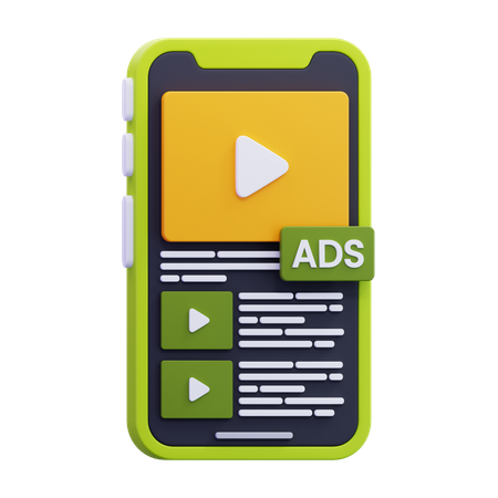 Video ads  3D Icon