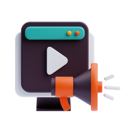 Video Ads  3D Icon