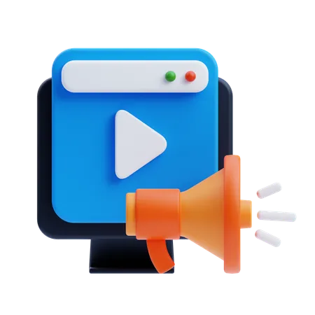 Video Ads  3D Icon