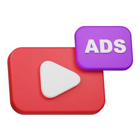 Video Ads  3D Icon