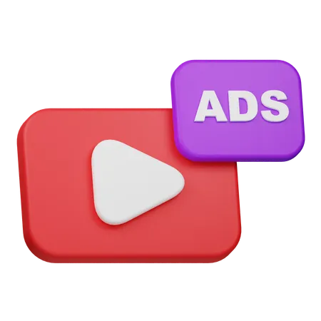 Video Ads  3D Icon