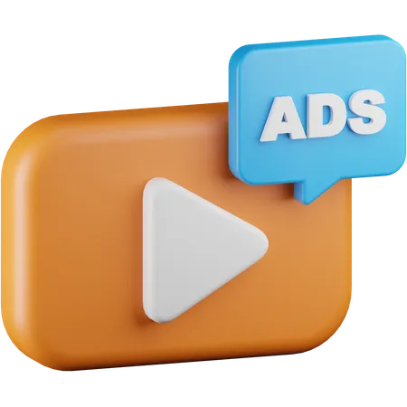 Video Ads  3D Icon