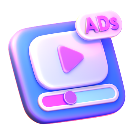 Video Ads  3D Icon