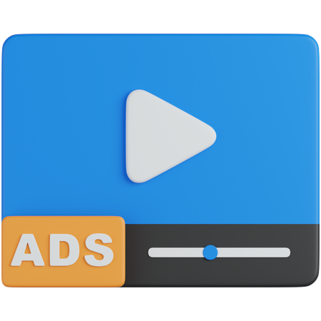 Video Ads  3D Icon