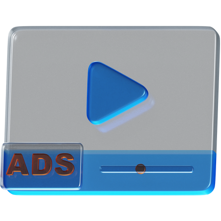 Video Ads  3D Icon