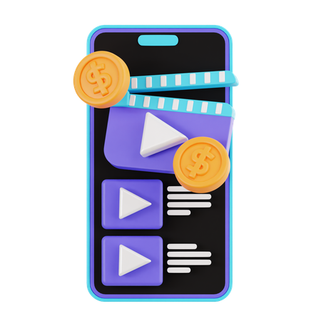 Video ads  3D Icon