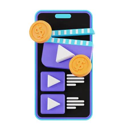 Video ads  3D Icon