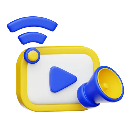 Video ADS  3D Icon