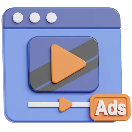 Video Ads  3D Icon