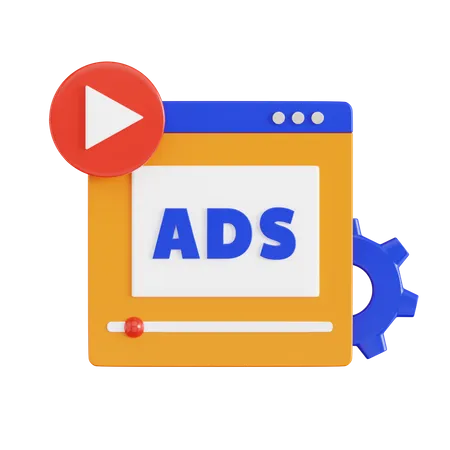 Video Ads  3D Icon