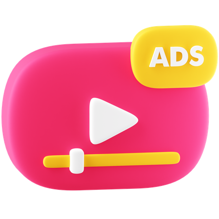 Video Ads  3D Icon