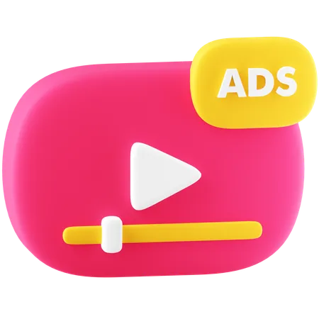 Video Ads  3D Icon