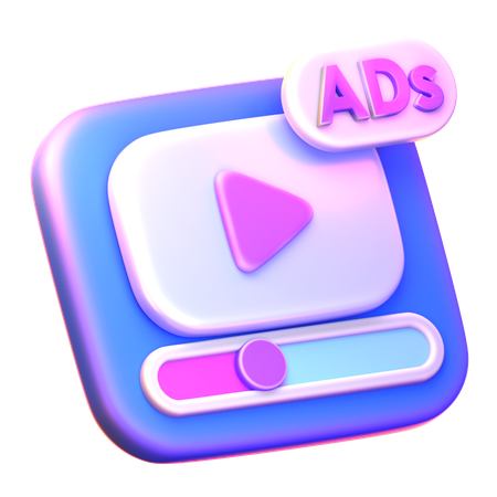 Video Ads  3D Icon