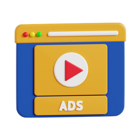 Video Ads  3D Icon