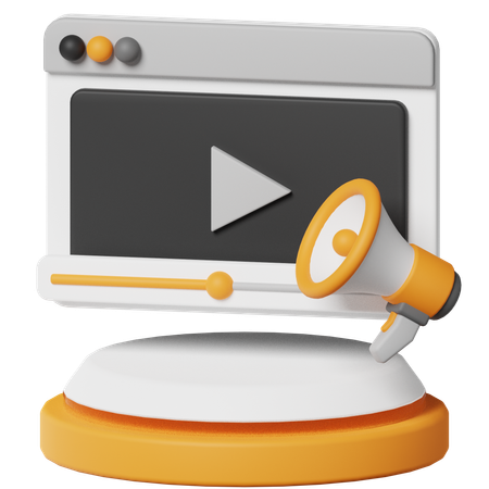 Video Ads  3D Icon