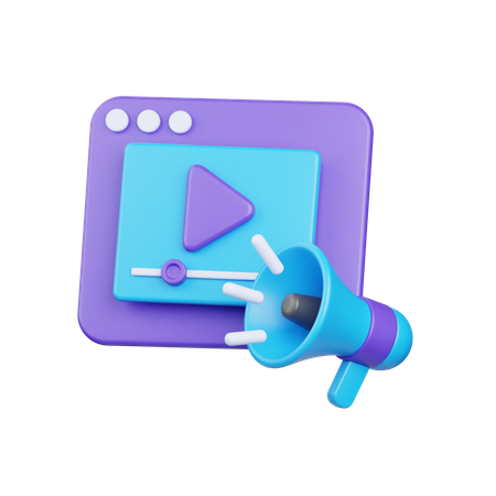 Video Ads  3D Icon