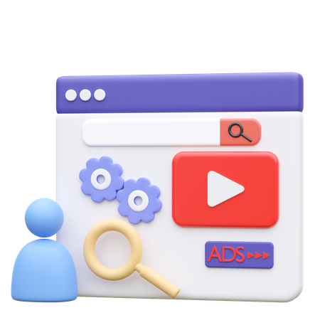 Video Ads analysis  3D Icon