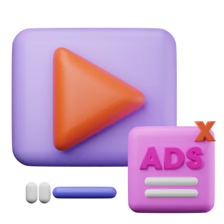 Video Advertising  3D Icon