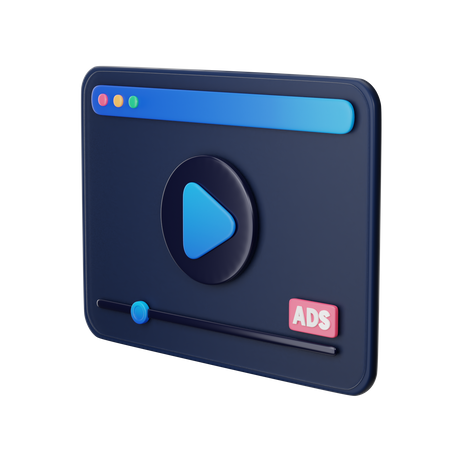 Video Advertising  3D Icon