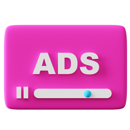 Video Advertising  3D Icon