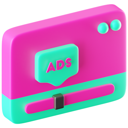 Video Advertising  3D Icon