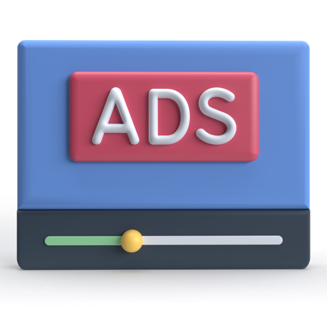 Video Advertising  3D Icon