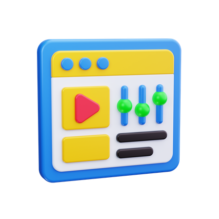 Video analysis  3D Icon