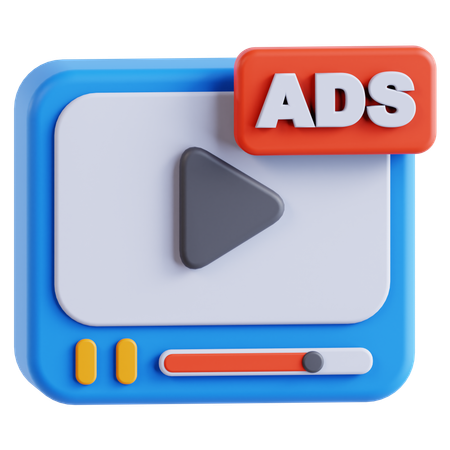 Videoanzeigen  3D Icon