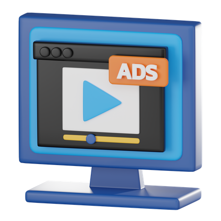 Videoanzeigen  3D Icon