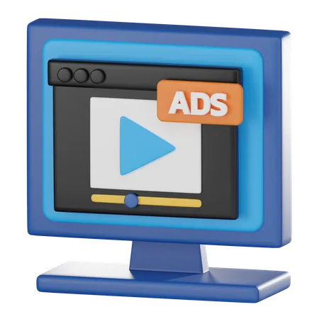 Videoanzeigen  3D Icon