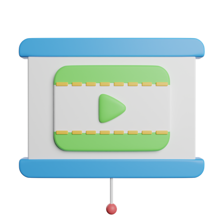 Apresentação de vídeo  3D Icon