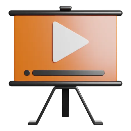 Videoaula  3D Icon