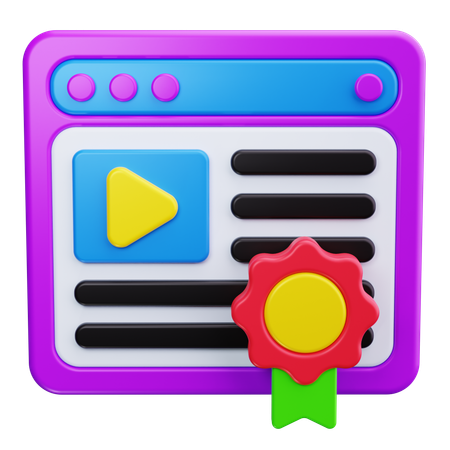 Video Badge  3D Icon