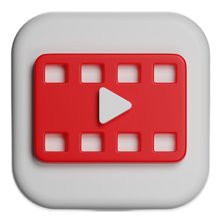 Video Button  3D Icon