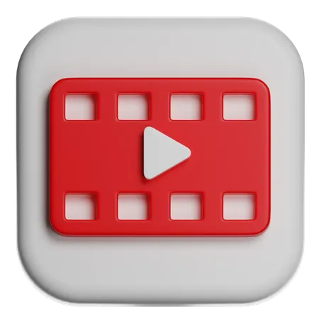 Video Button  3D Icon