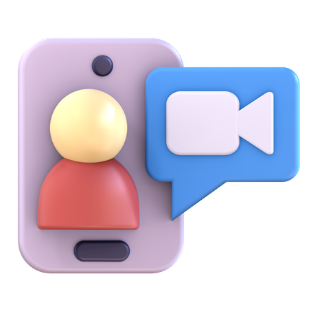 Video Call  3D Illustration