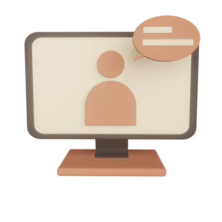 Video Call  3D Illustration