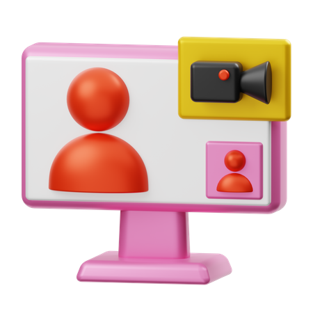 Video Call  3D Illustration