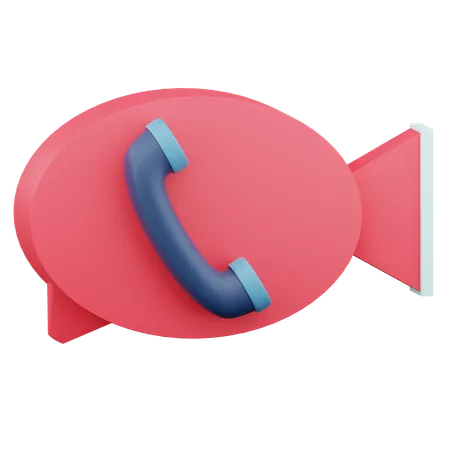 3 D Video Call Icon Illustration With Isolated Design 3D Icon