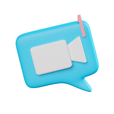 Video Call Notification  3D Illustration